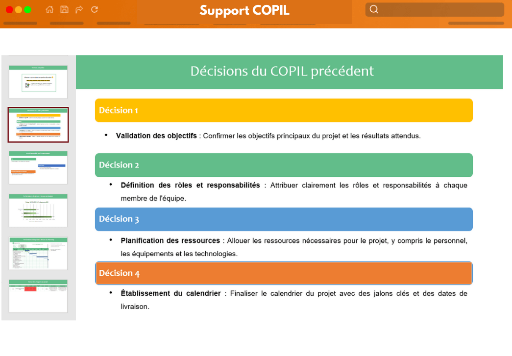 Support COPIL Support COPIL