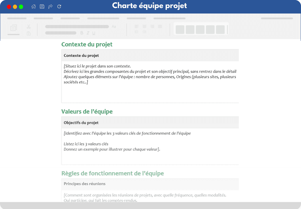 Charte équipe projet Charte équipe projet