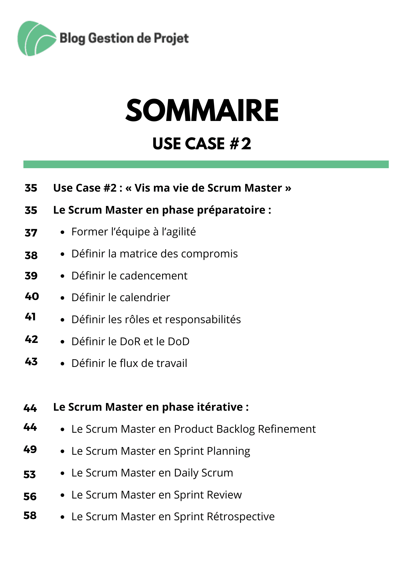 Guide agile sommaire use case scrum masterr Guide agile sommaire use case scrum masterr