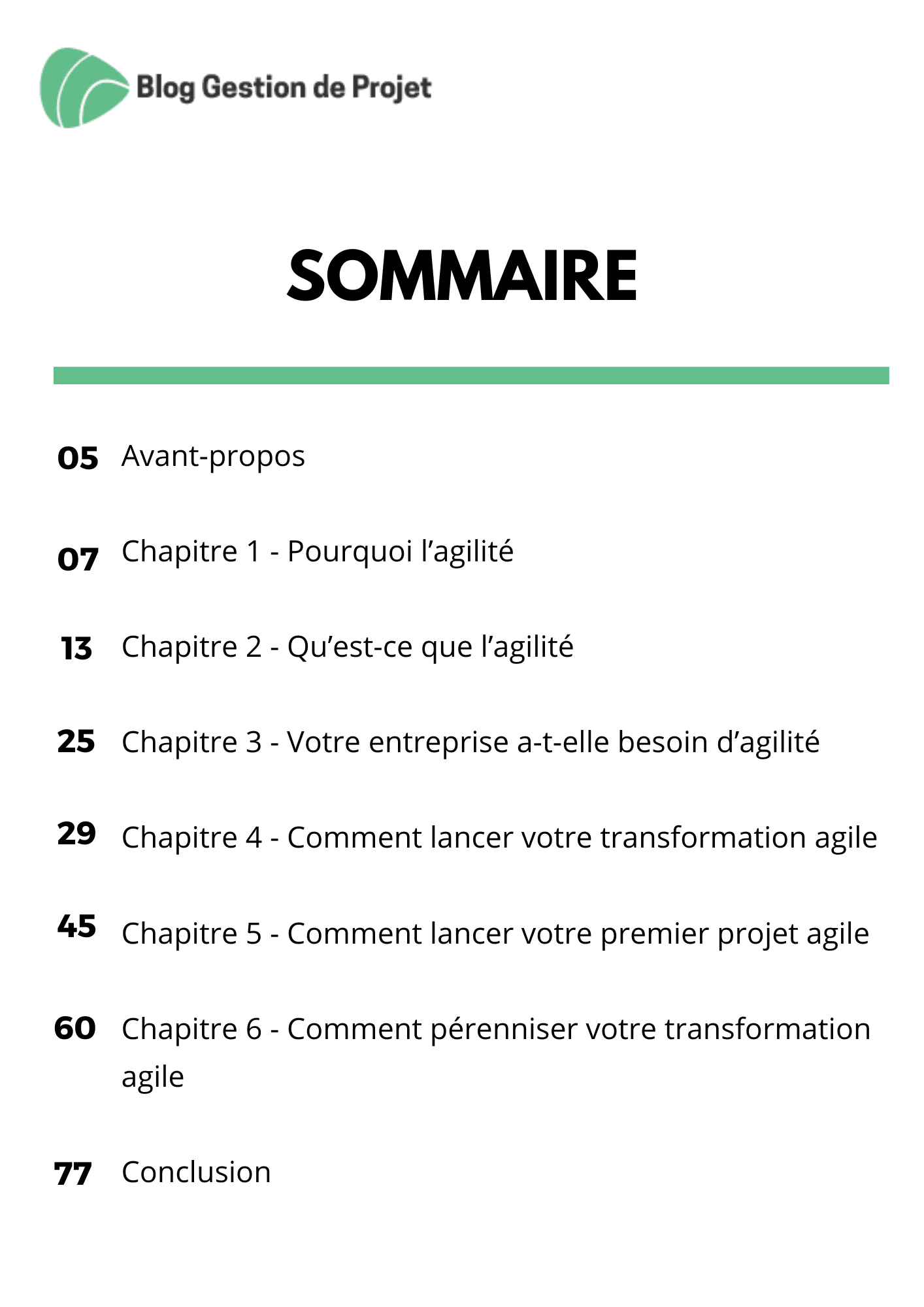 sommaire guide agilité sommaire guide agilité