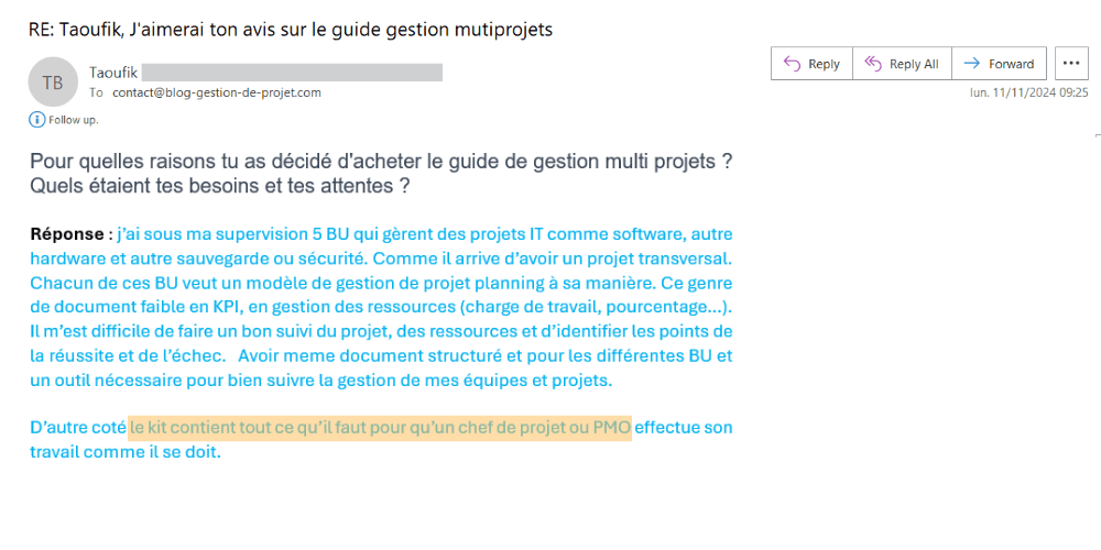 taoufik témoignage guide multi projets